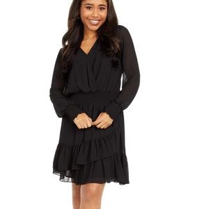 NWT MK michael Kors black Ruffle smock dress, XS